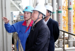 安徽电建二公司副总经理陈章华对公司环保项目进行检查指导工作