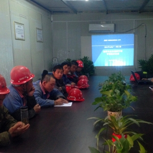 安徽电建二公司通用公司平山分公司召开通用专业安装脚手架专项技术交底会