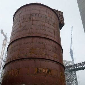安徽电建二公司：中电投西宁火电厂#2吸收塔顶升顺利到顶