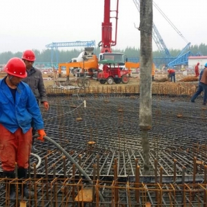 国电泰安脱硫工程第一方混凝土顺利浇筑