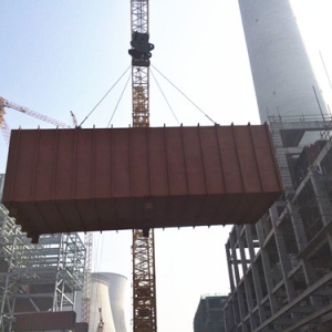 贵州黔北发电厂“上大压小”异地新建工程#2锅炉除尘器后烟道顺利开吊