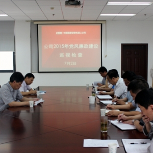 2015年度公司党风廉政巡视检查组莅临检查指导工作