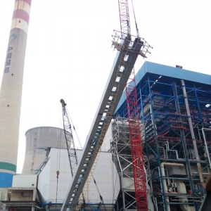河北建投承德上板城2×350MW超临界热电联产工程电除尘出口烟道全部吊装完成